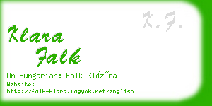 klara falk business card